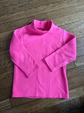 Dudley Stephens Bright Pink Fleece Mock Neck Top